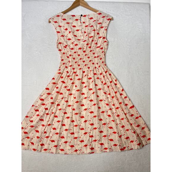 Kate Spade Flamingo Blaire Silk Boat Neck Dress sz 4 Preppy Coquette Barbie Chic - Picture 4 of 8